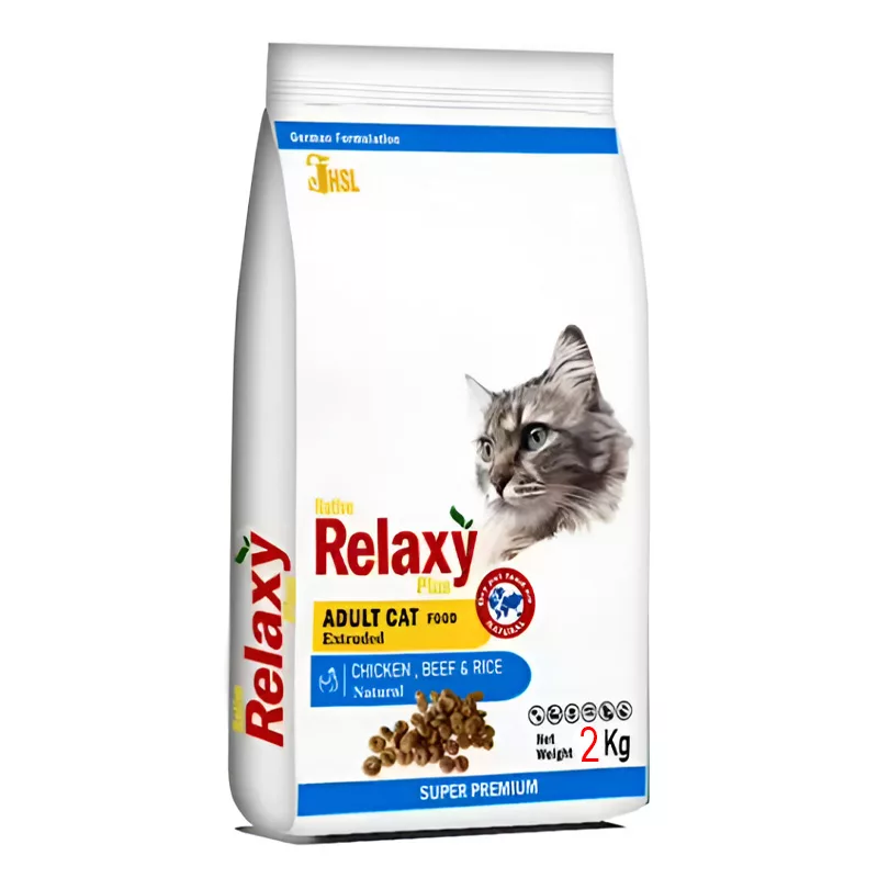 غذای خشک گربه Relaxy Plus بالغ پک 2 کیلوگرم