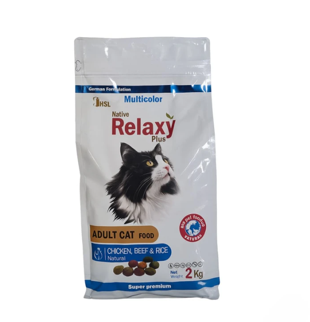 غذا خشک گربه Relaxy Plus بالغ مولتی کالر فله (1 کیلوگرم)