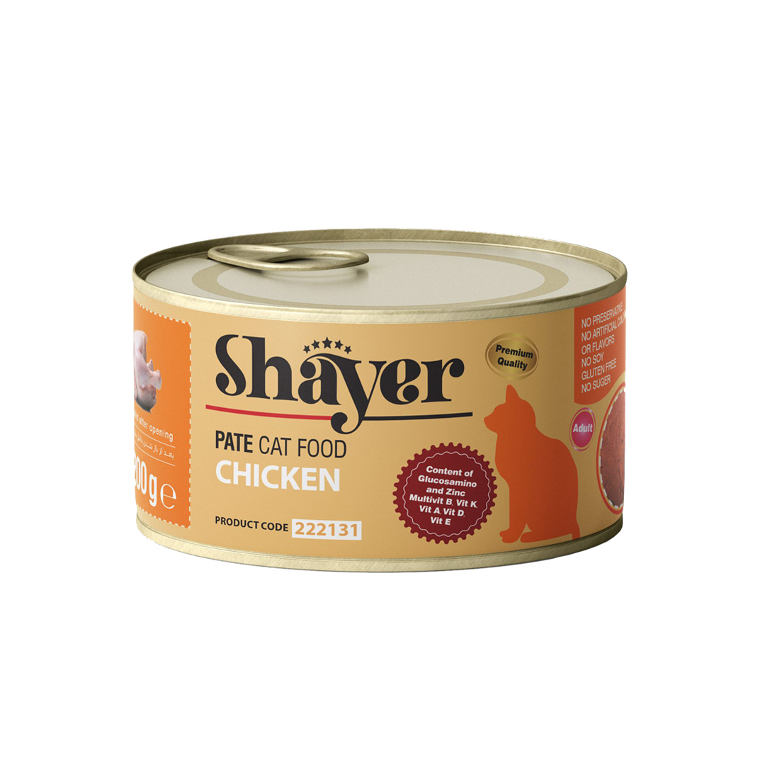 کنسرو گربه Shayer با طعم مرغ وزن 2۰۰ گرم