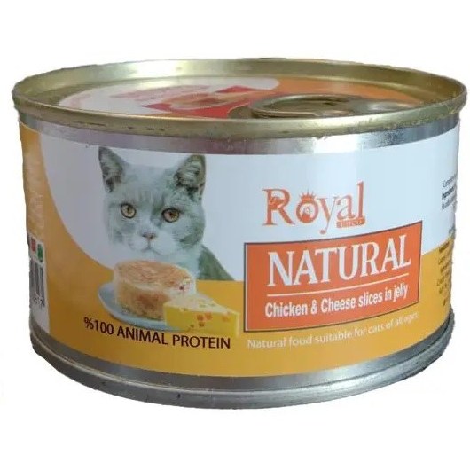 کنسرو نچرال گربه Royal COCO با طعم مرغ و تکه های پنیر در ژله وزن ۲۲۰ گرم