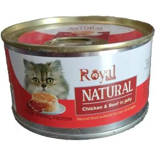 کنسرو نچرال گربه Royal COCO با طعم مرغ و گوشت در ژله وزن ۲۲۰ گرم
