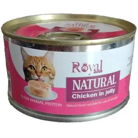 کنسرو نچرال گربه Royal COCO با طعم مرغ در ژله وزن ۲۲۰ گرم