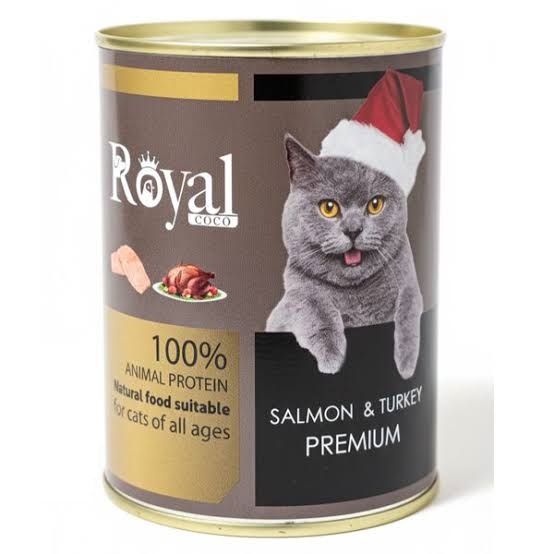 کنسرو پته گربه Royal COCO با طعم سالمون و بوقلمون وزن 380 گرم