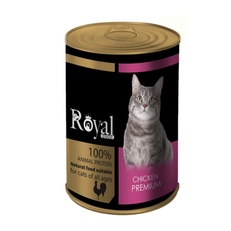 کنسرو پته گربه Royal COCO با طعم مرغ وزن 380 گرم