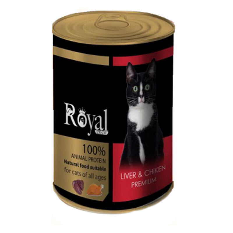 کنسرو پته گربه Royal COCO با طعم جگر و مرغ وزن 380 گرم