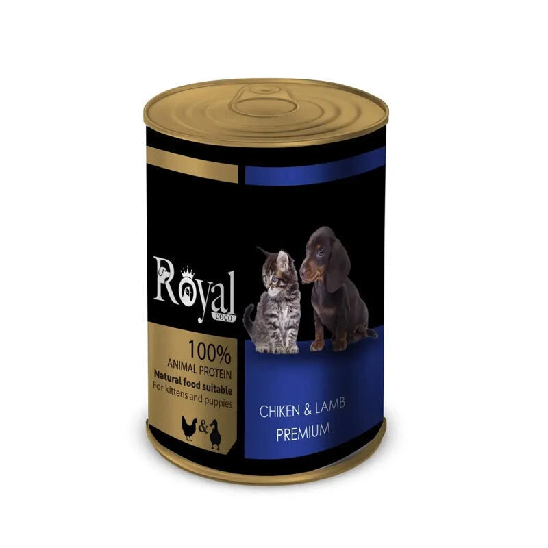 کنسرو پته گربه و سگ Royal COCO با طعم مرغ و گوشت بره وزن 380 گرم