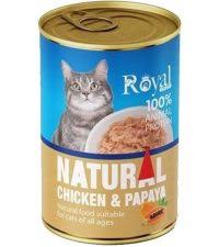 کنسرو نچرال گربه Royal COCO با طعم مرغ و پاپایا وزن ۳۸۰ گرم