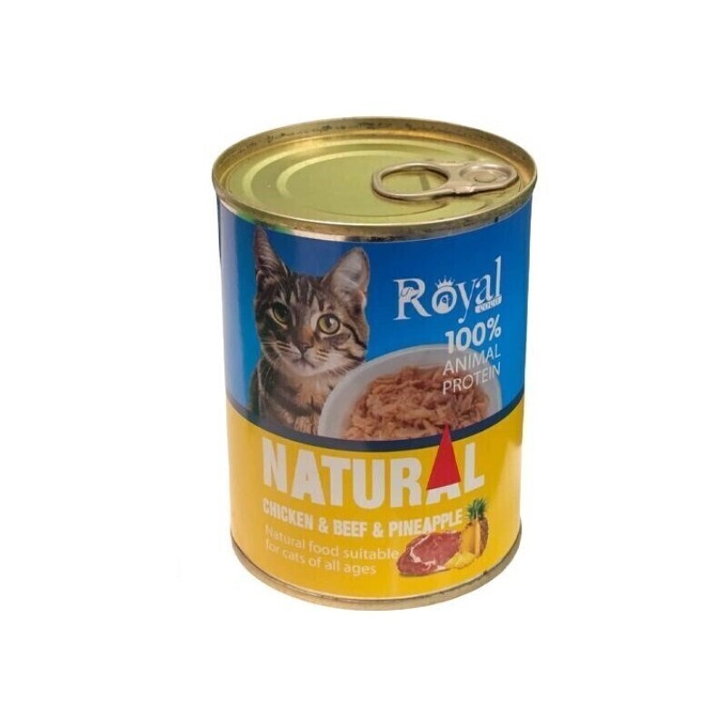 کنسرو نچرال گربه Royal COCO با طعم مرغ و گوشت و آناناس وزن ۳۸۰ گرم