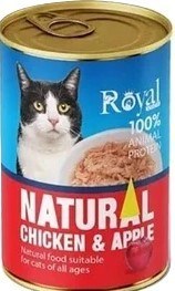 کنسرو نچرال گربه Royal COCO با طعم مرغ و سیب وزن ۳۸۰ گرم