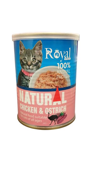 کنسرو نچرال گربه Royal COCO با طعم مرغ و شترمرغ وزن ۳۸۰ گرم