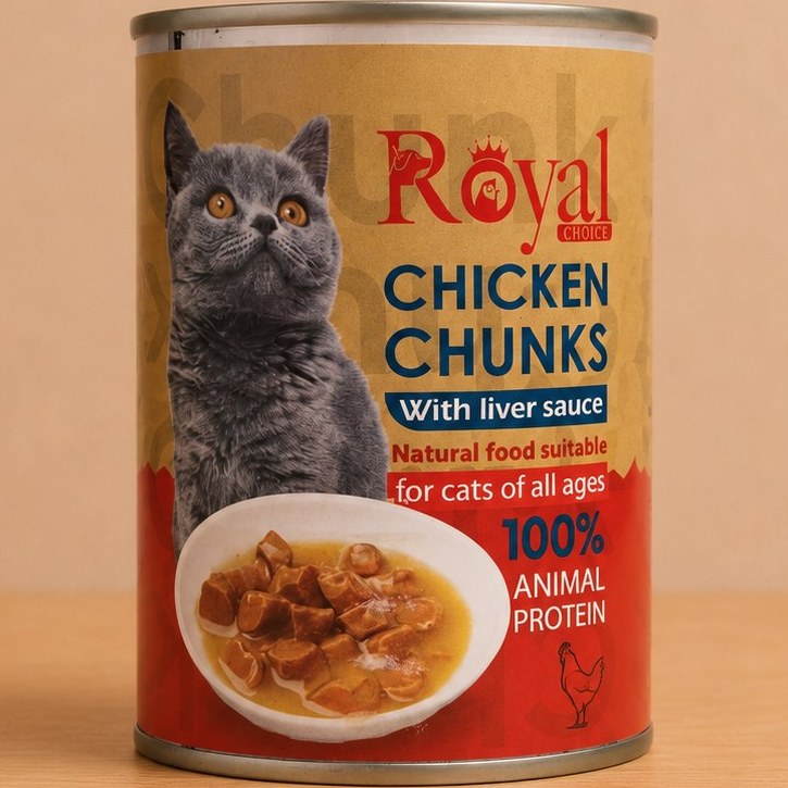 کنسرو چانک گربه Royal COCO با طعم مرغ 380 گرم