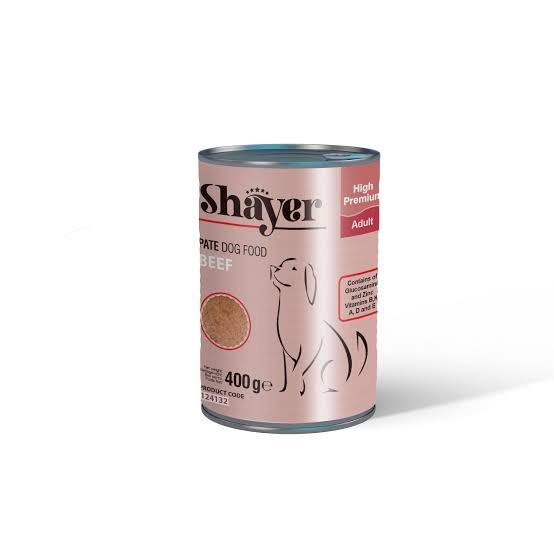 کنسرو پته سگ Shayer با طعم گوشت وزن ۴۰۰ گرم