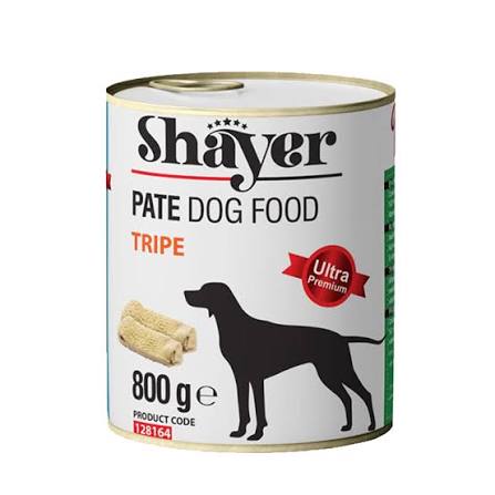 کنسرو پته سگ Shayer با طعم سیرابی وزن 8۰۰ گرم