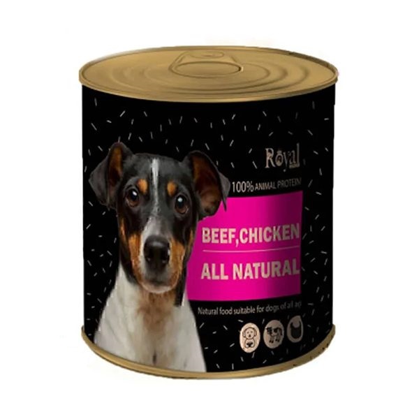 کنسرو پته سگ Royal COCO با طعم گوشت و مرغ وزن 800 گرم