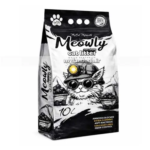 خاک گربه میولی کربن Meowly وزن 10 کیلوگرم